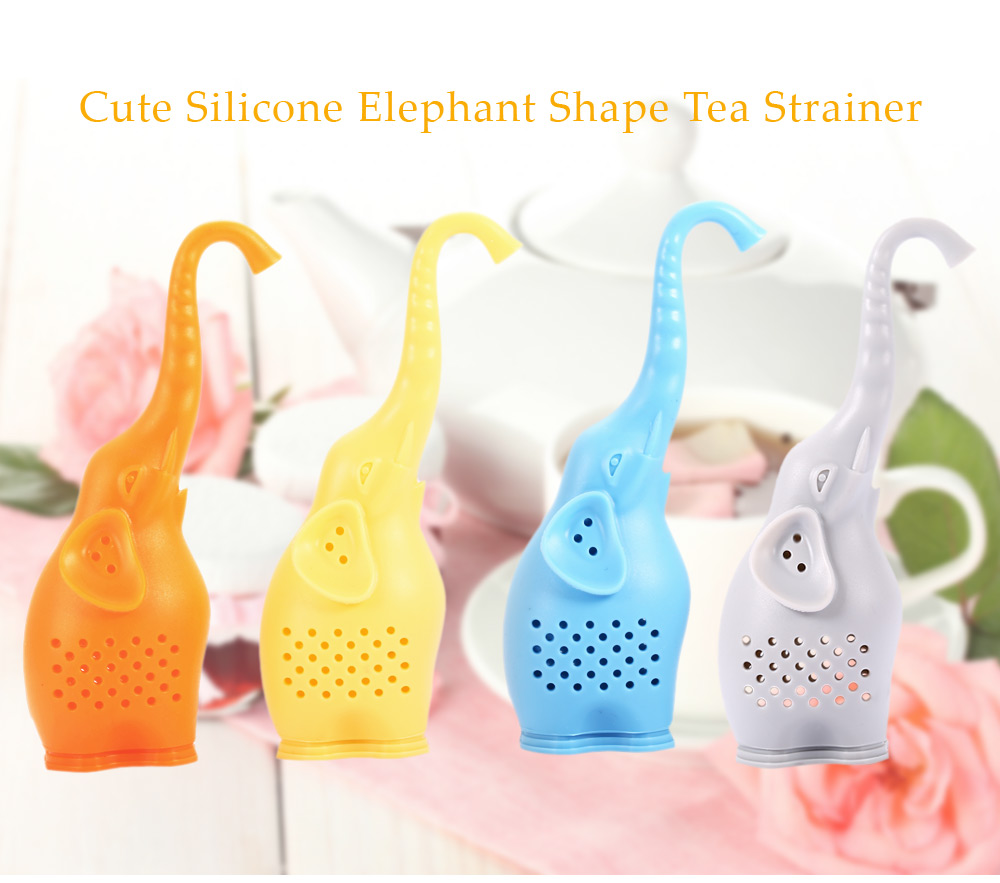 Lovely Novelty Silicone Elephant Shape Mesh Tea Infuser Strainer Filter Lovely Novelty Silicone Elephant Shape Mesh Tea Infuser Strainer Filter