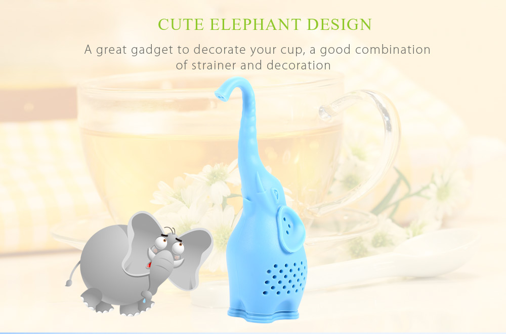 Lovely Novelty Silicone Elephant Shape Mesh Tea Infuser Strainer Filter Lovely Novelty Silicone Elephant Shape Mesh Tea Infuser Strainer Filter