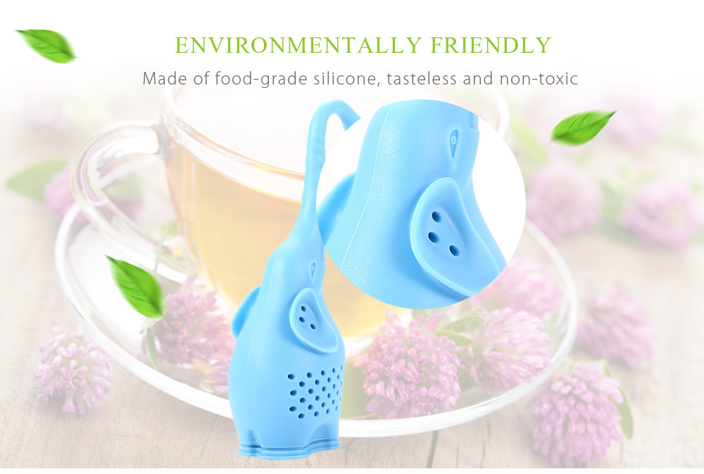 Lovely Novelty Silicone Elephant Shape Mesh Tea Infuser Strainer Filter Lovely Novelty Silicone Elephant Shape Mesh Tea Infuser Strainer Filter