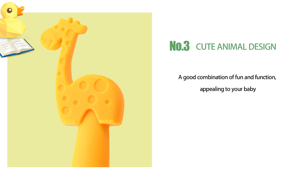 Infant Baby Lovely Silicone Spoon Soft Animal Design Feeding Scoop Infant Baby Lovely Silicone Spoon Soft Animal Design Feeding Scoop