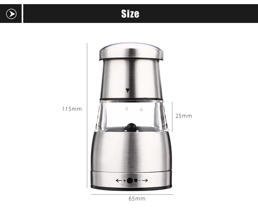 Stainless Steel Pepper Spice Manual Grinder Kitchen Accessory