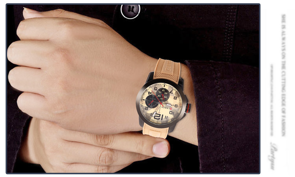 Curren 8182 Camouflage Dial Male Quartz Watch Silicone Band Men Wristwatch Curren 8182 Camouflage Dial Male Quartz Watch Silicone Band Men Wristwatch