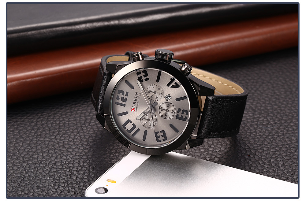 Curren 8198 Male Calendar Quartz Watch Leather Band Luminous Wristwatch for Men Curren 8198 Male Calendar Quartz Watch Leather Band Luminous Wristwatch for Men