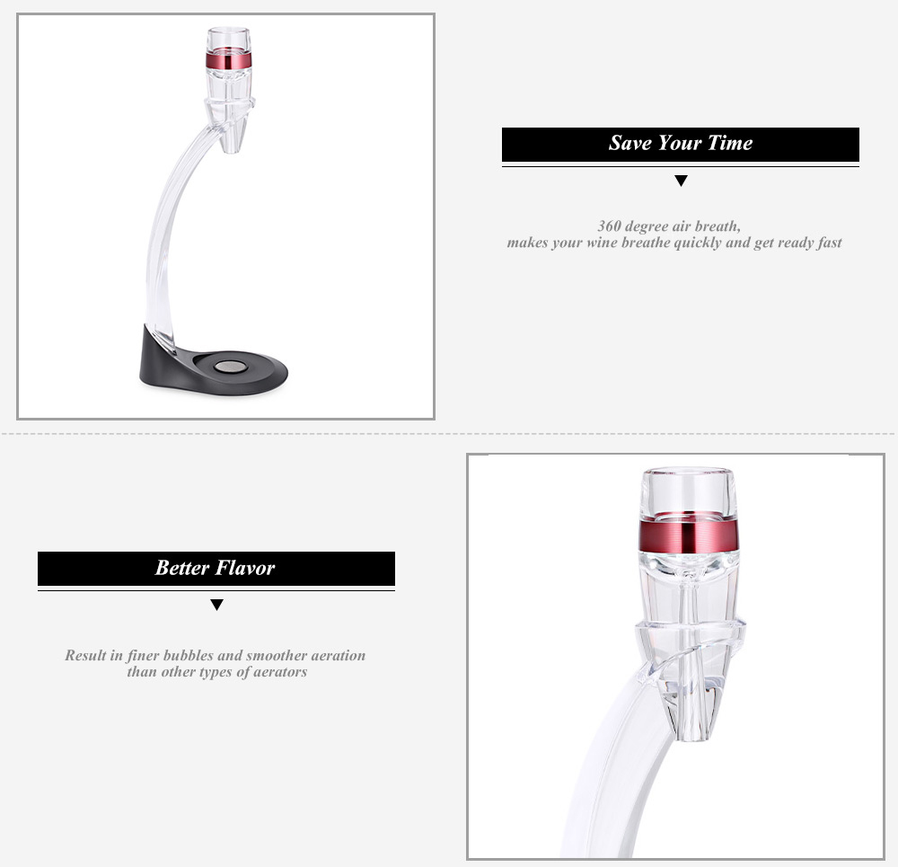 Red Wine Decanter Detachable Acrylic Aerator Set with Stand Red Wine Decanter Detachable Acrylic Aerator Set with Stand