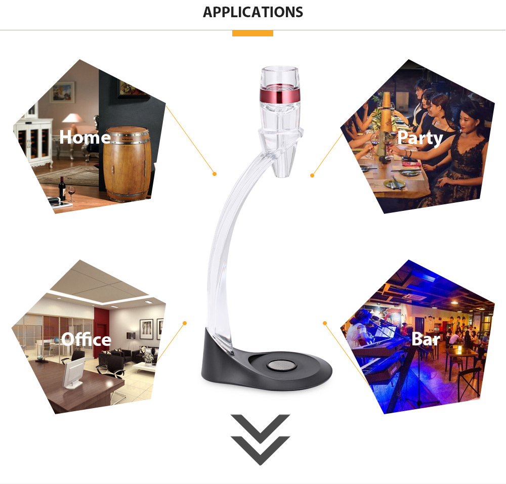 Red Wine Decanter Detachable Acrylic Aerator Set with Stand Red Wine Decanter Detachable Acrylic Aerator Set with Stand