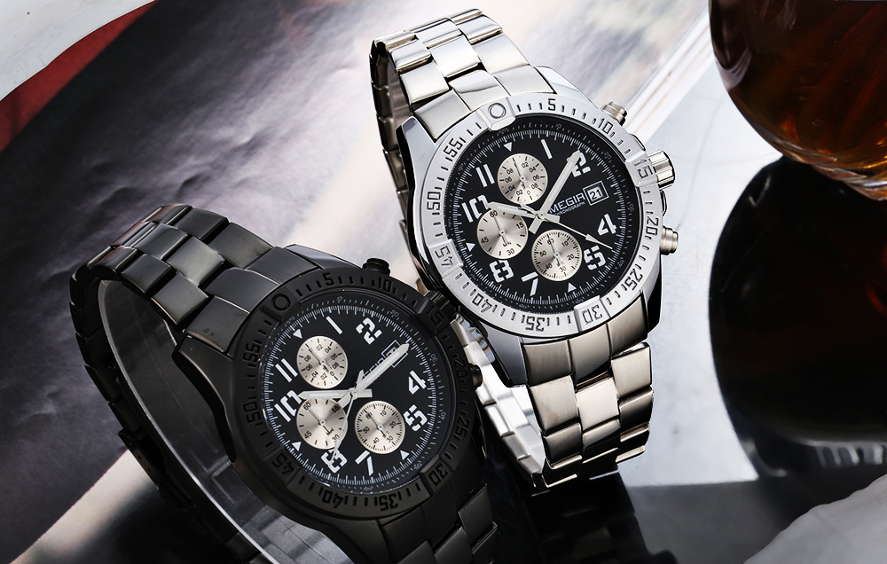 MEGIR 2030 Fashion Chronograph Calendar Wristwatch Men Quartz Watch MEGIR 2030 Fashion Chronograph Calendar Wristwatch Men Quartz Watch