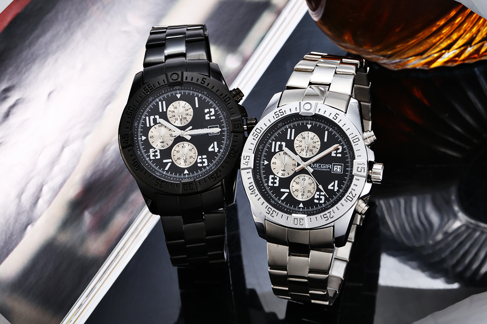 MEGIR 2030 Fashion Chronograph Calendar Wristwatch Men Quartz Watch MEGIR 2030 Fashion Chronograph Calendar Wristwatch Men Quartz Watch