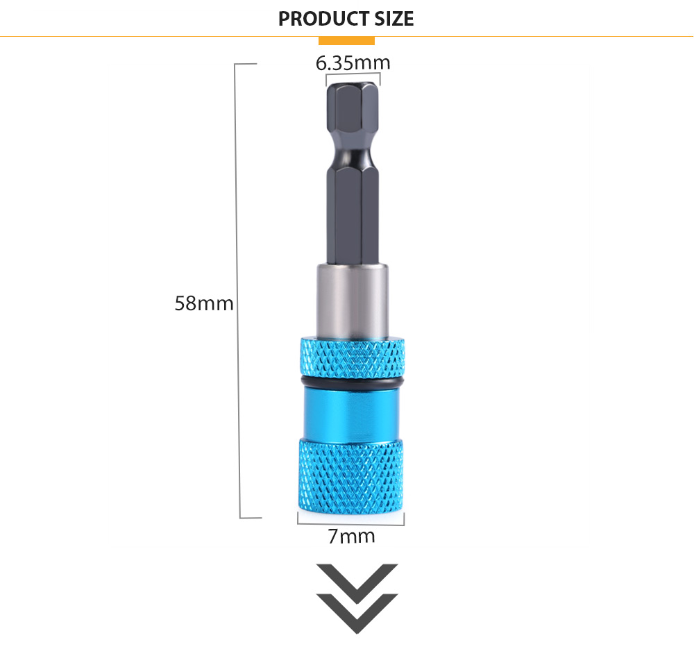 1 / 4 inch Hex Shank Stainless Steel Magnetic Screwdriver Bit Holder 1 / 4 inch Hex Shank Stainless Steel Magnetic Screwdriver Bit Holder