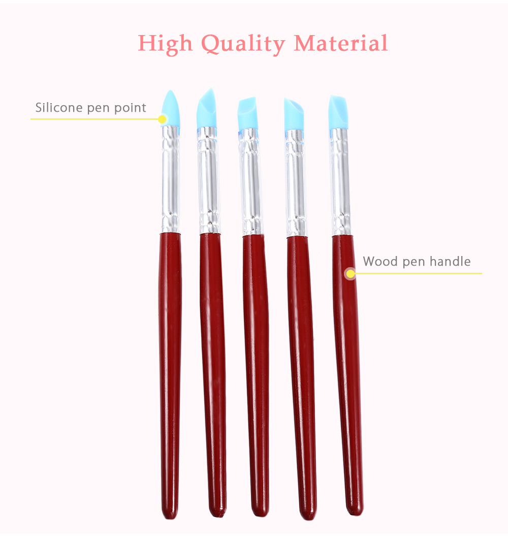 5pcs Silicone Cake Engraving Pen Brushes Fondant Decorating Baking Tools 5pcs Silicone Cake Engraving Pen Brushes Fondant Decorating Baking Tools
