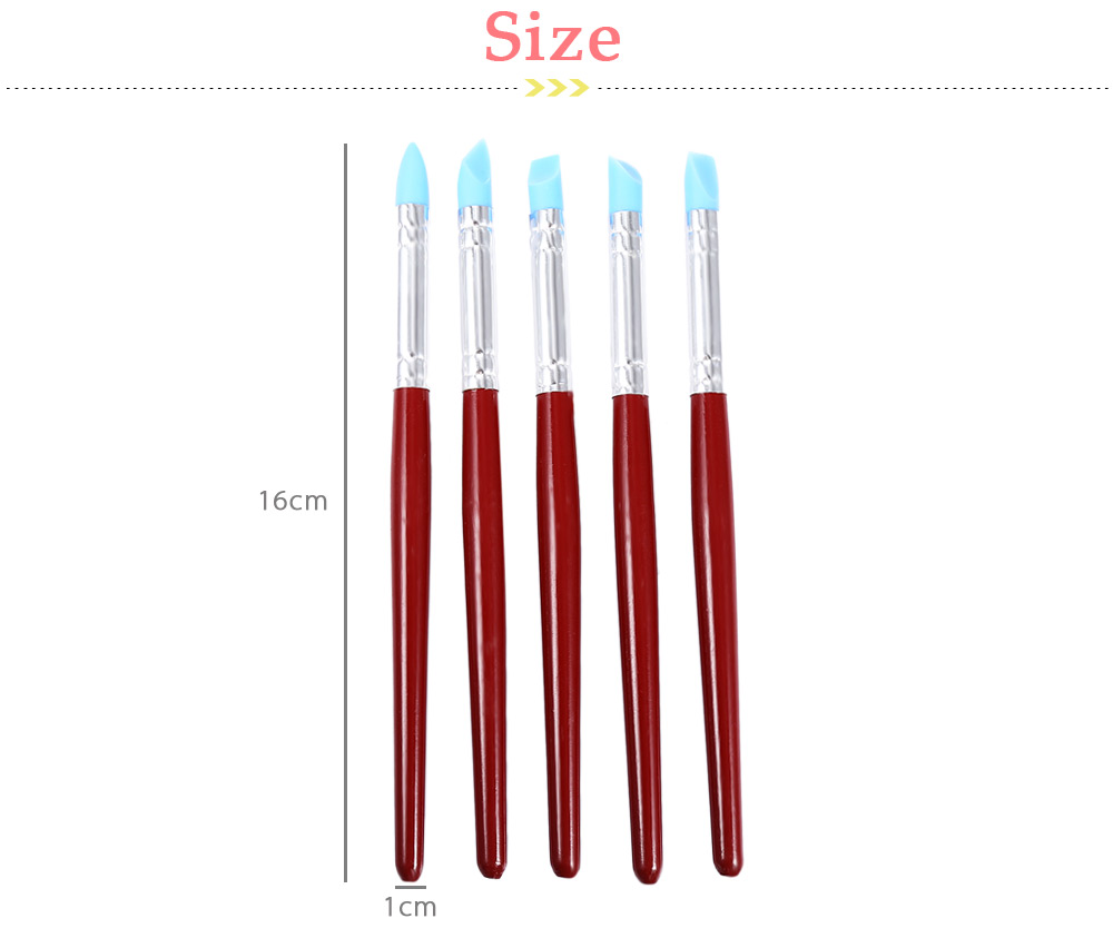 5pcs Silicone Cake Engraving Pen Brushes Fondant Decorating Baking Tools 5pcs Silicone Cake Engraving Pen Brushes Fondant Decorating Baking Tools