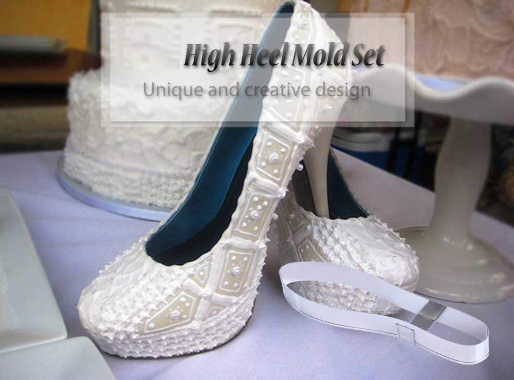 TANGCHU 3D Silicone High Heel Shoes Mold Set Cake Decorating Tool TANGCHU 3D Silicone High Heel Shoes Mold Set Cake Decorating Tool