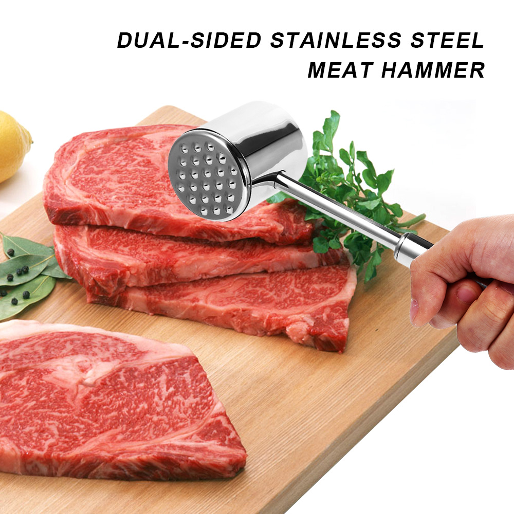 Stainless Steel Meat Hammer Beef Chicken Steak Pork Mallet Kitchen Tool
