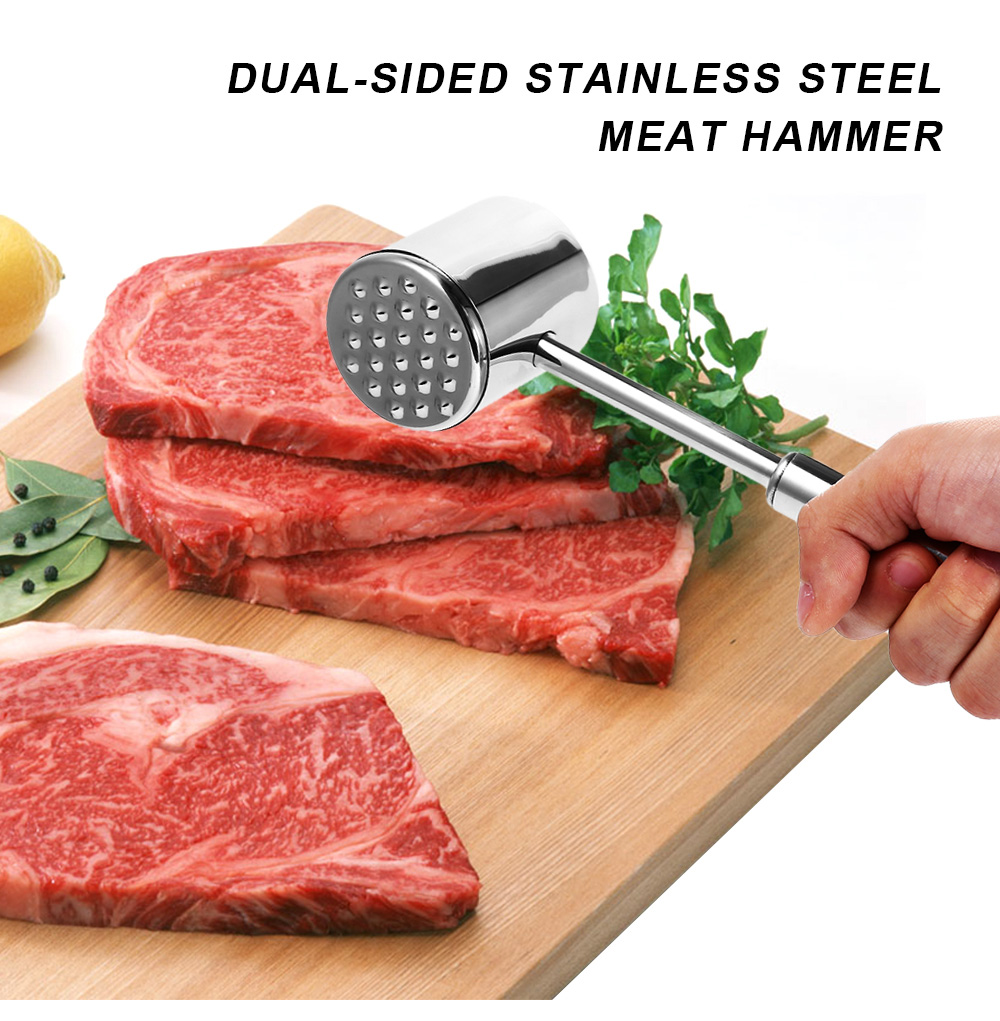 Stainless Steel Meat Hammer Beef Chicken Steak Pork Mallet Kitchen Tool Stainless Steel Meat Hammer Beef Chicken Steak Pork Mallet Kitchen Tool