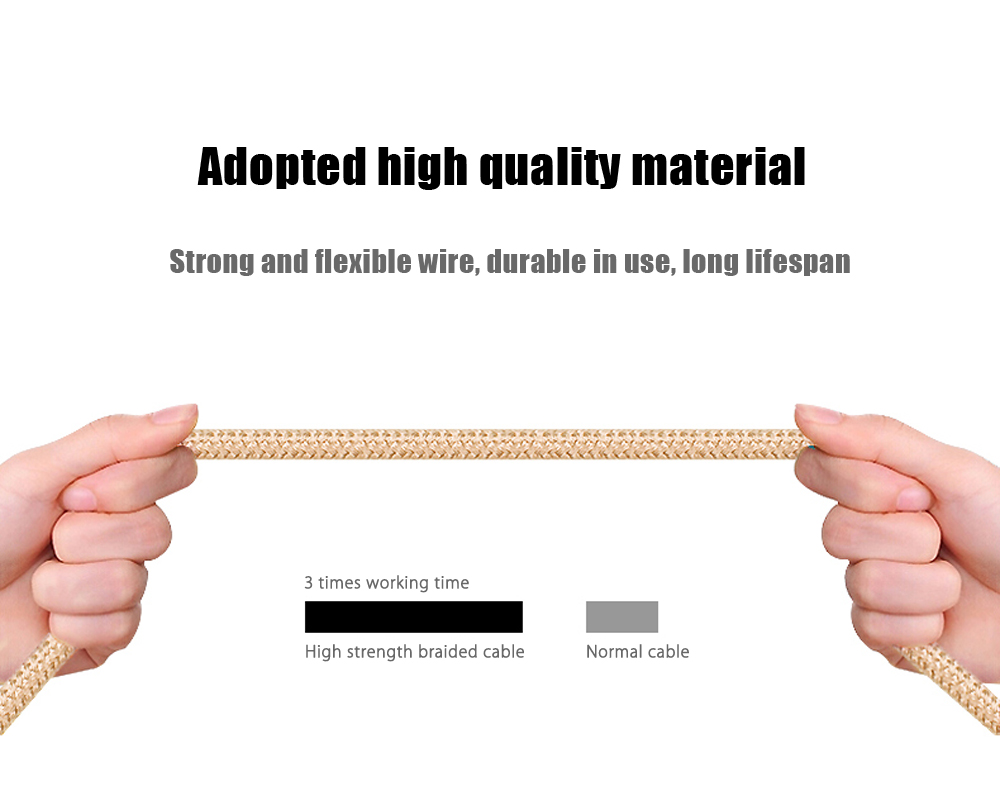 Awei CL - 988 8 Pin 5V 2A Mini Nylon Braided Charge Data Transfer Cable 0.3m Awei CL - 988 8 Pin 5V 2A Mini Nylon Braided Charge Data Transfer Cable 0.3m