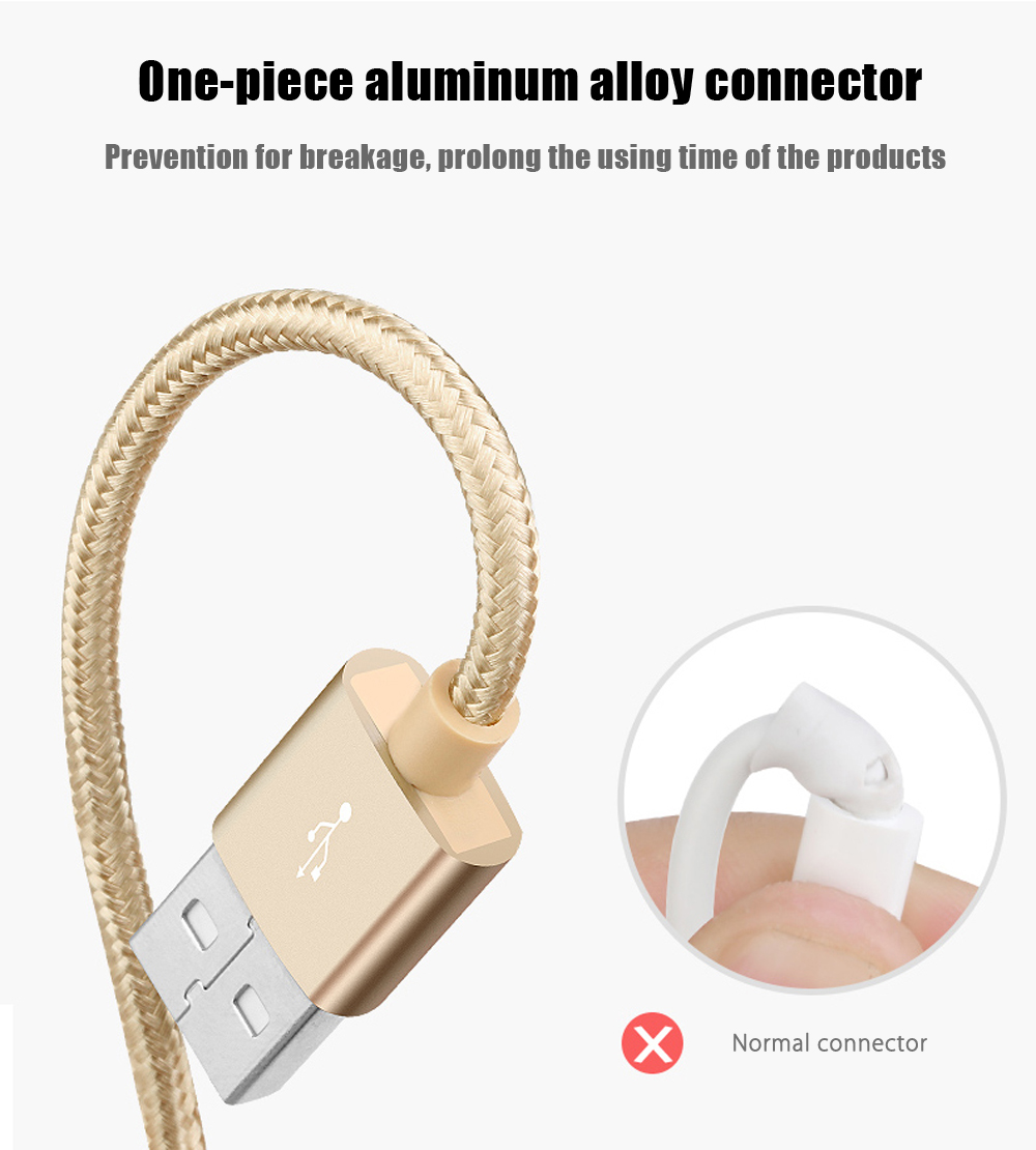Awei CL - 988 8 Pin 5V 2A Mini Nylon Braided Charge Data Transfer Cable 0.3m Awei CL - 988 8 Pin 5V 2A Mini Nylon Braided Charge Data Transfer Cable 0.3m