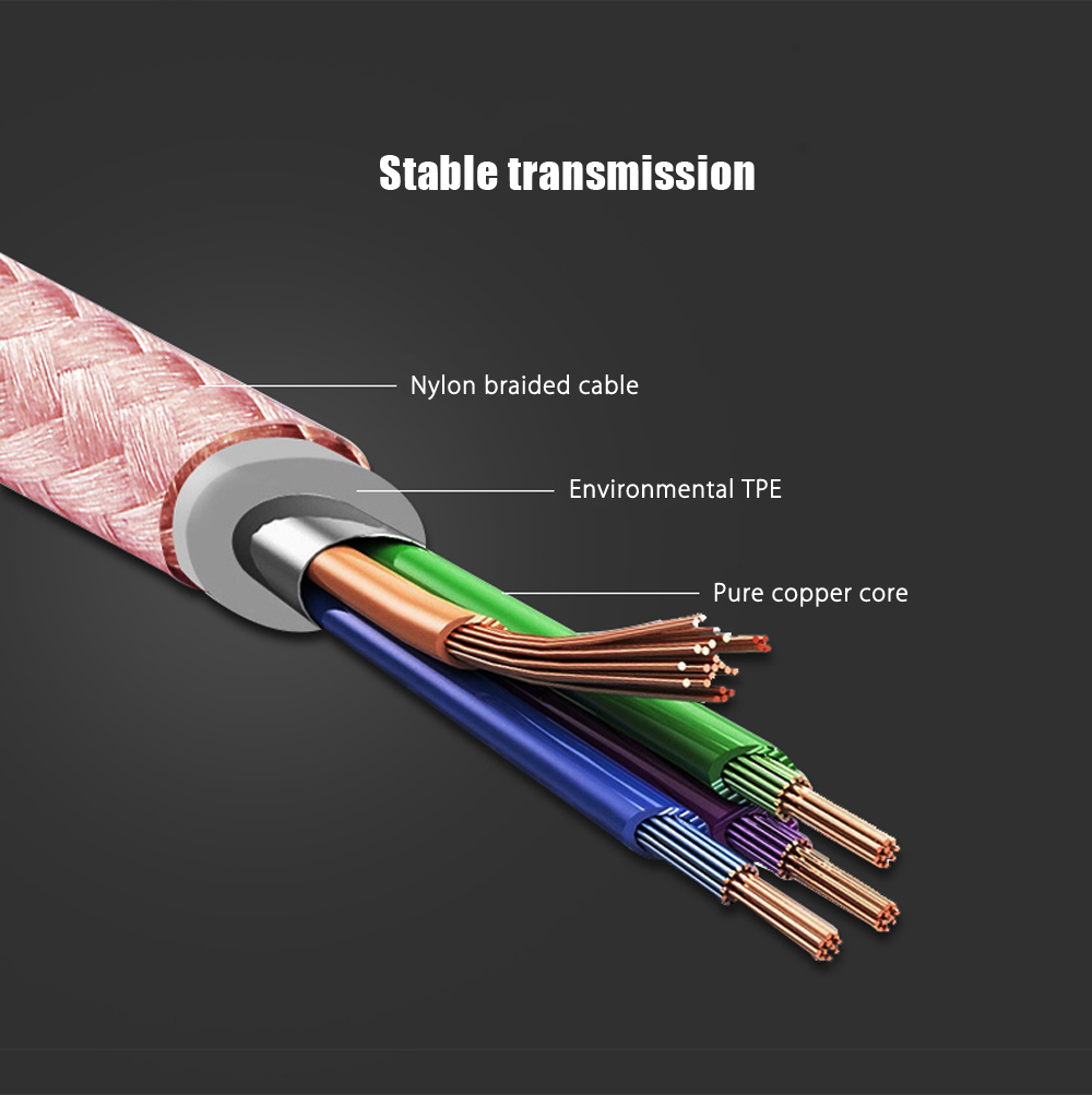 Awei CL - 988 8 Pin 5V 2A Mini Nylon Braided Charge Data Transfer Cable 0.3m Awei CL - 988 8 Pin 5V 2A Mini Nylon Braided Charge Data Transfer Cable 0.3m