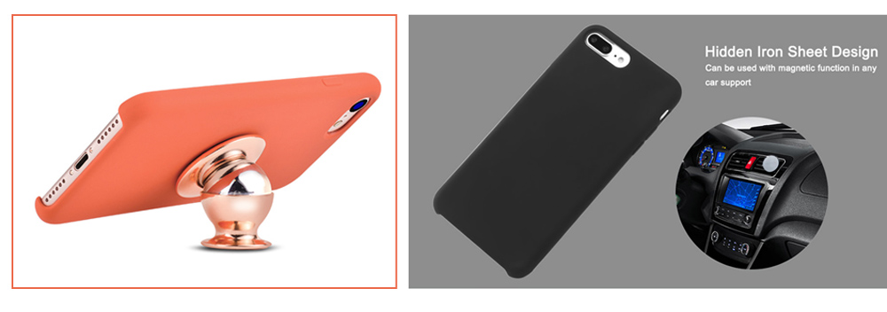 HOCO Original Series Silicone Touch Built-in Iron Sheet Protective PC Skin for iPhone 7 Plus