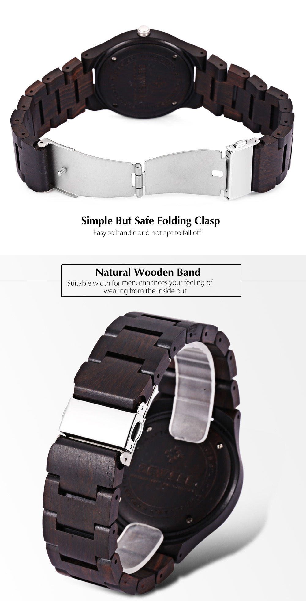 Bewell ZS - W127A Men Quartz Watch Wooden Case Date Luminous Display Japan Movt Wristwatch Bewell ZS - W127A Men Quartz Watch Wooden Case Date Luminous Display Japan Movt Wristwatch