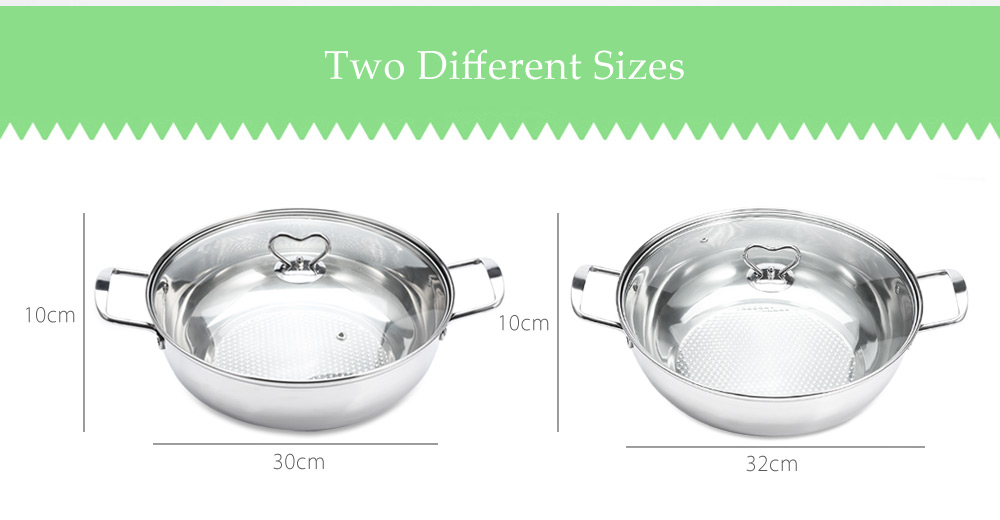 Thick Stainless Steel Fondue Soup Pot Cookware with Glass Lid Thick Stainless Steel Fondue Soup Pot Cookware with Glass Lid