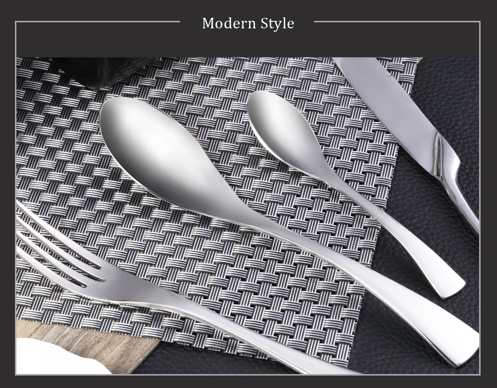 4pcs Portable Stainless Steel Spoon Fork Knife Dinnerware 4pcs Portable Stainless Steel Spoon Fork Knife Dinnerware