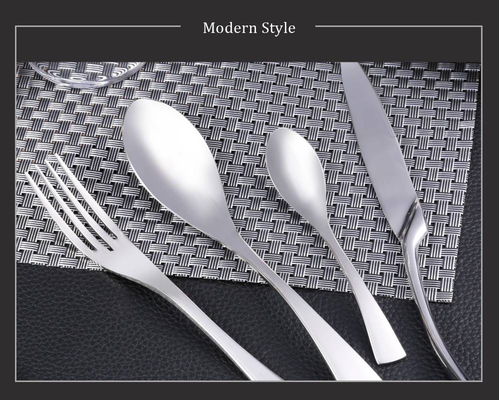 4pcs Portable Stainless Steel Spoon Fork Knife Dinnerware 4pcs Portable Stainless Steel Spoon Fork Knife Dinnerware
