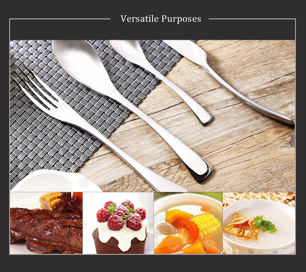 4pcs Portable Stainless Steel Spoon Fork Knife Dinnerware 4pcs Portable Stainless Steel Spoon Fork Knife Dinnerware