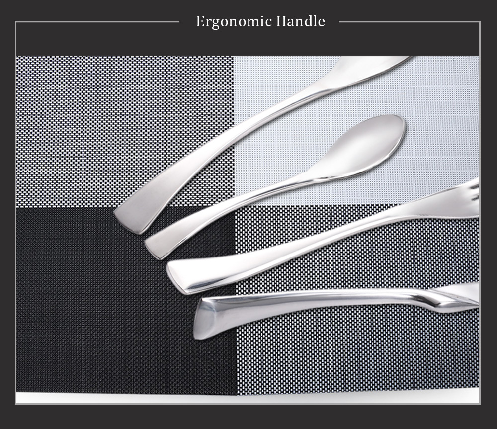 4pcs Portable Stainless Steel Spoon Fork Knife Dinnerware 4pcs Portable Stainless Steel Spoon Fork Knife Dinnerware