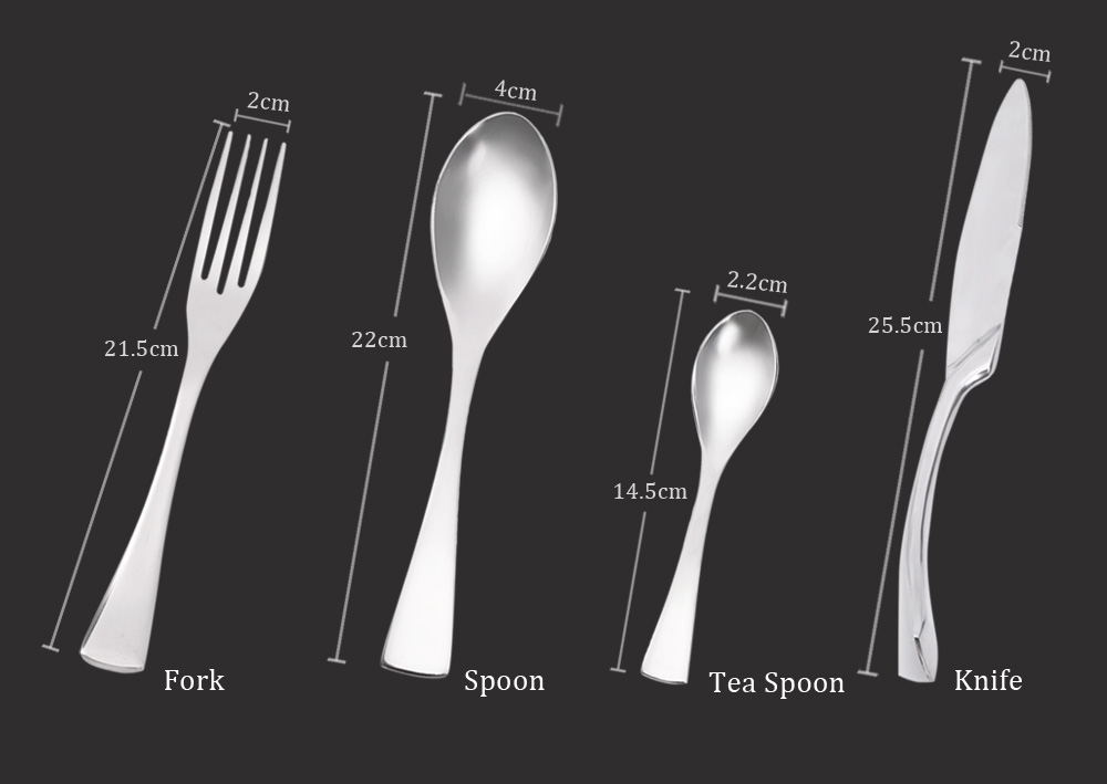 4pcs Portable Stainless Steel Spoon Fork Knife Dinnerware 4pcs Portable Stainless Steel Spoon Fork Knife Dinnerware