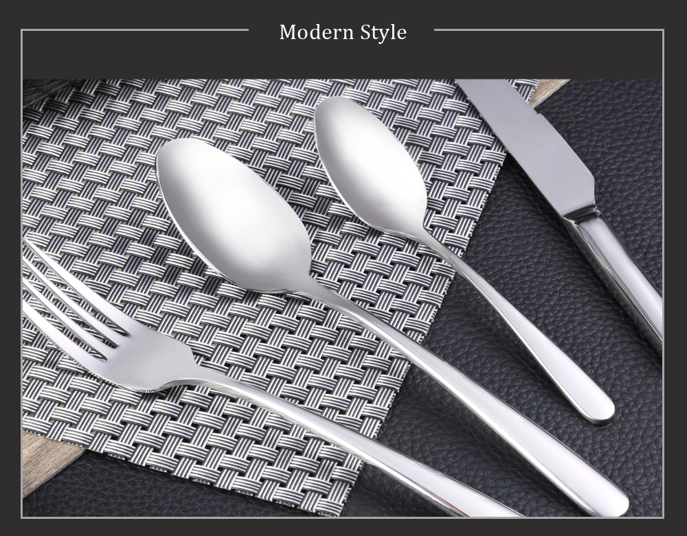 4pcs Portable Stainless Steel Spoon Fork Knife Tableware 4pcs Portable Stainless Steel Spoon Fork Knife Tableware