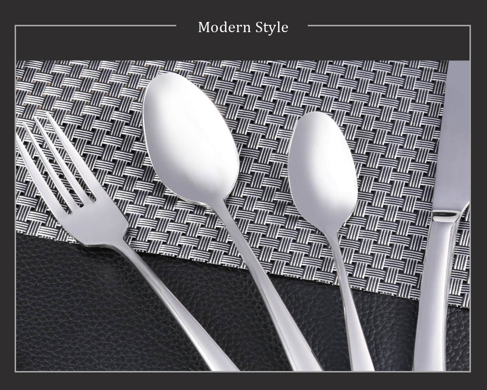 4pcs Portable Stainless Steel Spoon Fork Knife Tableware 4pcs Portable Stainless Steel Spoon Fork Knife Tableware