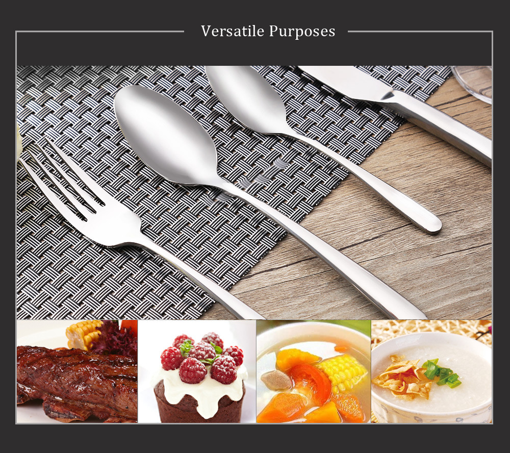 4pcs Portable Stainless Steel Spoon Fork Knife Tableware 4pcs Portable Stainless Steel Spoon Fork Knife Tableware