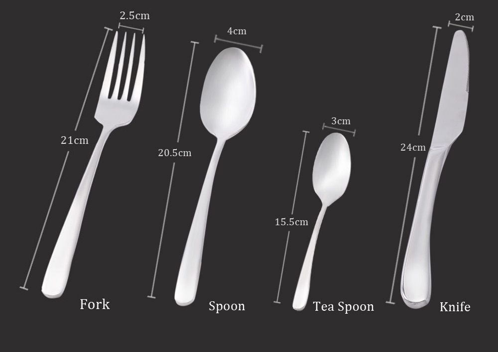 4pcs Portable Stainless Steel Spoon Fork Knife Tableware 4pcs Portable Stainless Steel Spoon Fork Knife Tableware