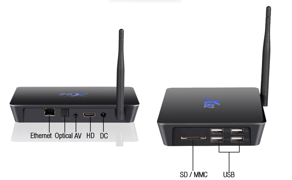 X92 TV Box Amlogic S912 Octa-core Cortex-A53 Real-time Display Online Player 2.4GHz / 5.8GHz WiFi HD Connectivity X92 TV Box Amlogic S912 Octa-core Cortex-A53 Real-time Display Online Player 2.4GHz / 5.8GHz WiFi HD Connectivity