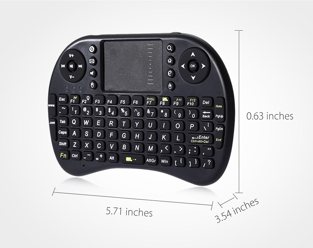 Backlight Mini Keyboard Handheld Touchpad Mouse English Version with 92 Keys