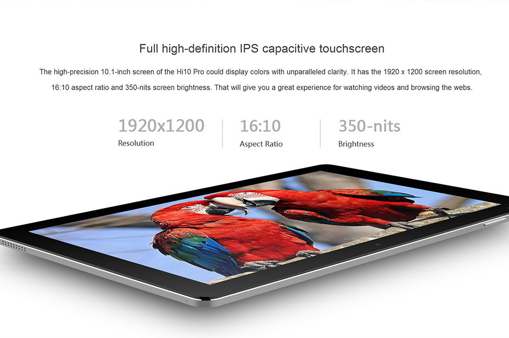 CHUWI Hi10 Pro 2 in 1 Ultrabook Tablet PC 10.1 inch Windows 10 + Android 5.1 IPS Screen Intel Cherry Trail Z8350 64bit Quad Core 1.44GHz 4GB RAM 64GB ROM Dual Cameras Stylus Function with Keyboard