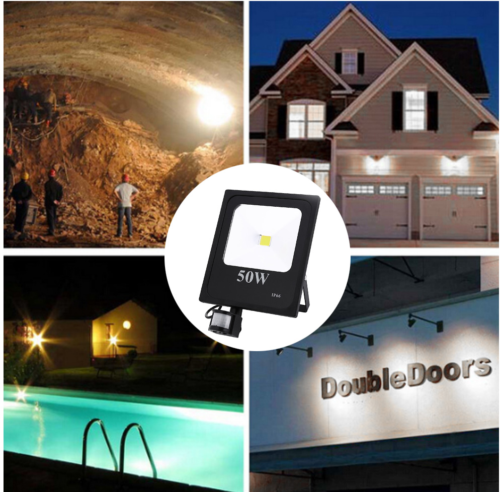AC 85 - 265V 50W 4800 - 5000LM Human Body Infrared Sensor LED Flood Light Garden Lamp AC 85 - 265V 50W 4800 - 5000LM Human Body Infrared Sensor LED Flood Light Garden Lamp
