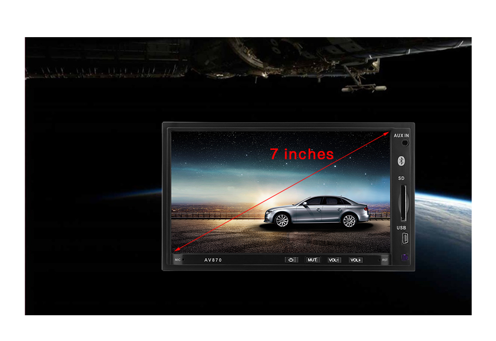 AV870B 12V Car DVD Radio RDS MP5 Player 7 inch with Bluetooth 2.1 FM AV870B 12V Car DVD Radio RDS MP5 Player 7 inch with Bluetooth 2.1 FM