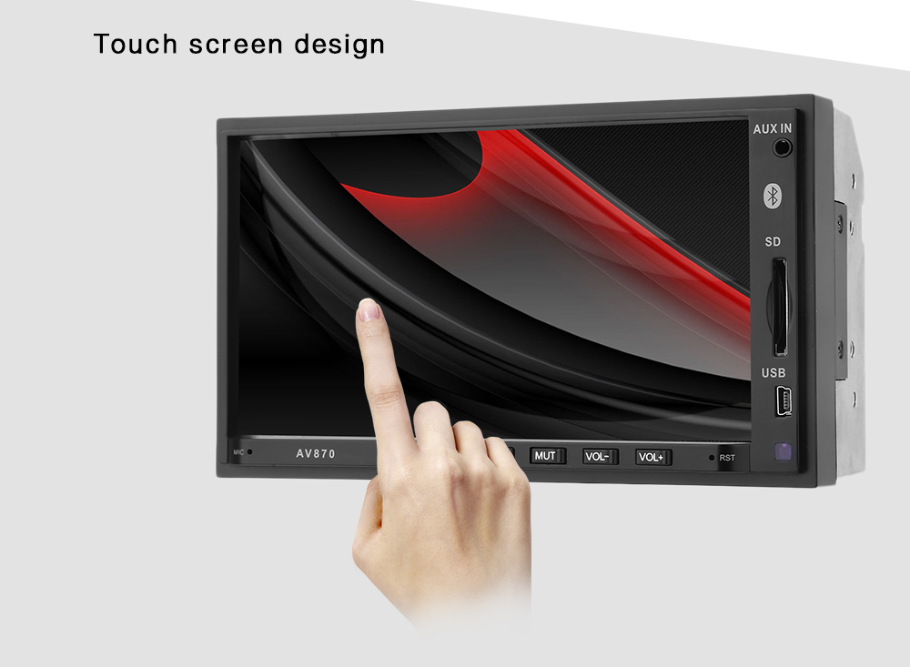 AV870B 12V Car DVD Radio RDS MP5 Player 7 inch with Bluetooth 2.1 FM AV870B 12V Car DVD Radio RDS MP5 Player 7 inch with Bluetooth 2.1 FM