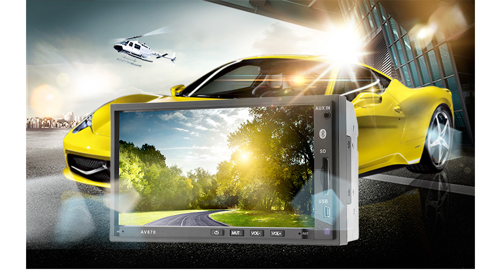 AV870B 12V Car DVD Radio RDS MP5 Player 7 inch with Bluetooth 2.1 FM AV870B 12V Car DVD Radio RDS MP5 Player 7 inch with Bluetooth 2.1 FM