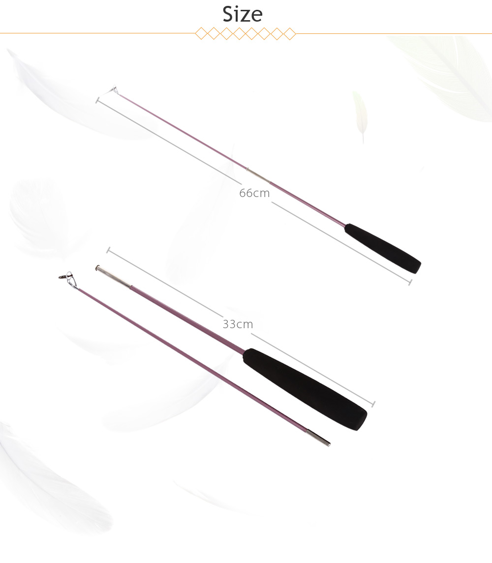 Multiple Feather Interactive Cat Wand Teaser Playing Toy Multiple Feather Interactive Cat Wand Teaser Playing Toy