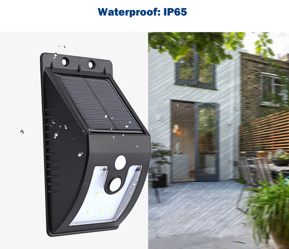 Outdoor 10 LEDs Solar Powered Motion Sensor Light Waterproof Wall Lamp for Path Garden Outdoor 10 LEDs Solar Powered Motion Sensor Light Waterproof Wall Lamp for Path Garden
