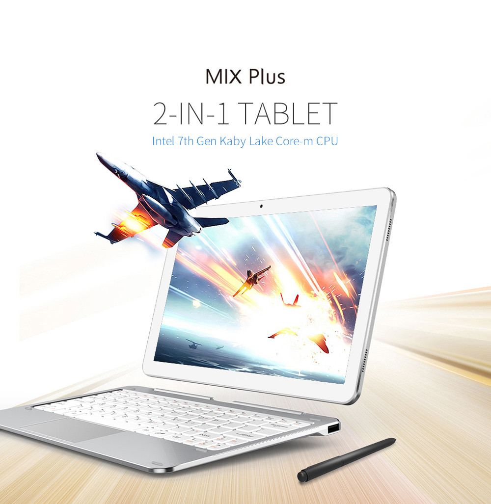 Cube Mix Plus 2 in 1 Tablet PC 10.6 inch Windows 10 IPS Capacitive Screen Intel Kaby Lake Core M3-7Y30 Dual Core 1.61GHz 4GB RAM 128GB SSD 2.0MP + 5.0MP Cameras Bluetooth 4.0 OTA OTG
