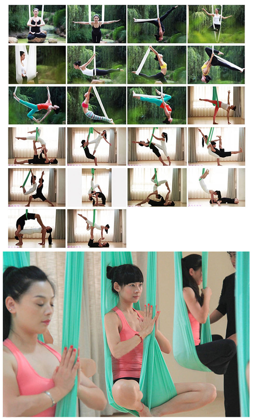 Elastic 5M Aerial Yoga Hammock Swing Anti-gravity Multifunctional Belt Elastic 5M Aerial Yoga Hammock Swing Anti-gravity Multifunctional Belt