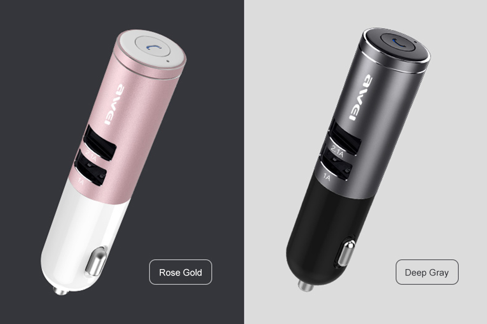 AWEI A870BL Bluetooth V4.1 Hands-free Headset Dual USB Car Charger Earphones AWEI A870BL Bluetooth V4.1 Hands-free Headset Dual USB Car Charger Earphones