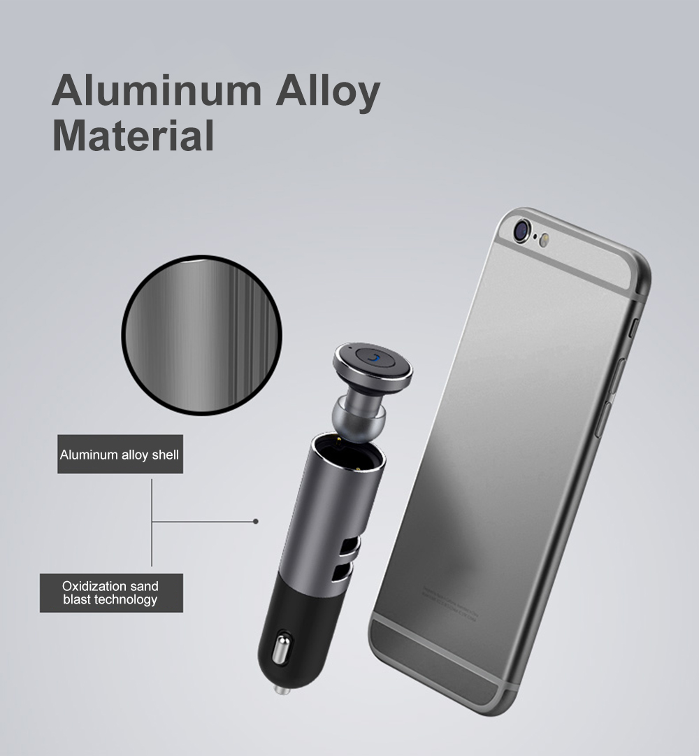 AWEI A870BL Bluetooth V4.1 Hands-free Headset Dual USB Car Charger Earphones AWEI A870BL Bluetooth V4.1 Hands-free Headset Dual USB Car Charger Earphones