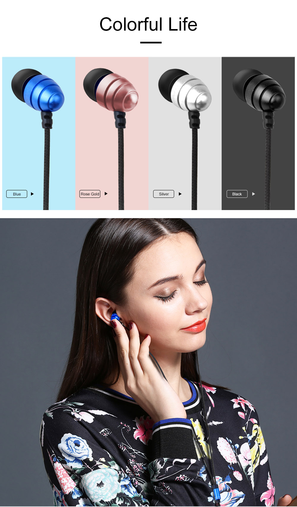 AWEI ES - Q2 3.5MM Plug Stereo Music Earphones Headphones AWEI ES - Q2 3.5MM Plug Stereo Music Earphones Headphones