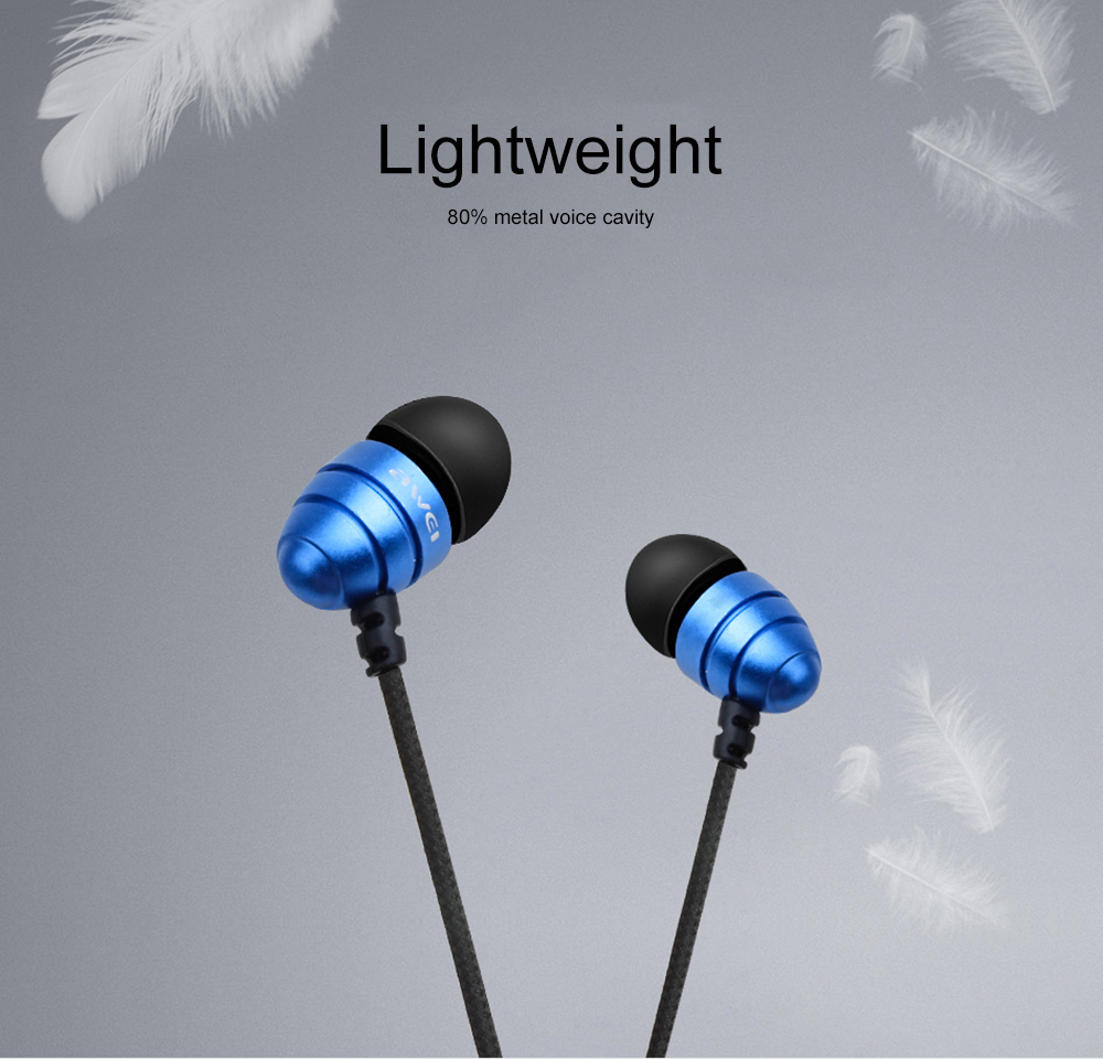 AWEI ES - Q2 3.5MM Plug Stereo Music Earphones Headphones AWEI ES - Q2 3.5MM Plug Stereo Music Earphones Headphones