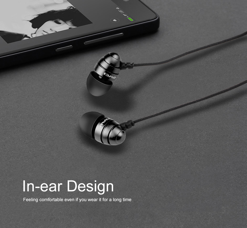 AWEI ES - Q2 3.5MM Plug Stereo Music Earphones Headphones AWEI ES - Q2 3.5MM Plug Stereo Music Earphones Headphones