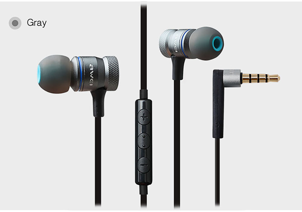 AWEI ES - 70TY 3.5MM Plug Stereo Music Earphones Headphones AWEI ES - 70TY 3.5MM Plug Stereo Music Earphones Headphones