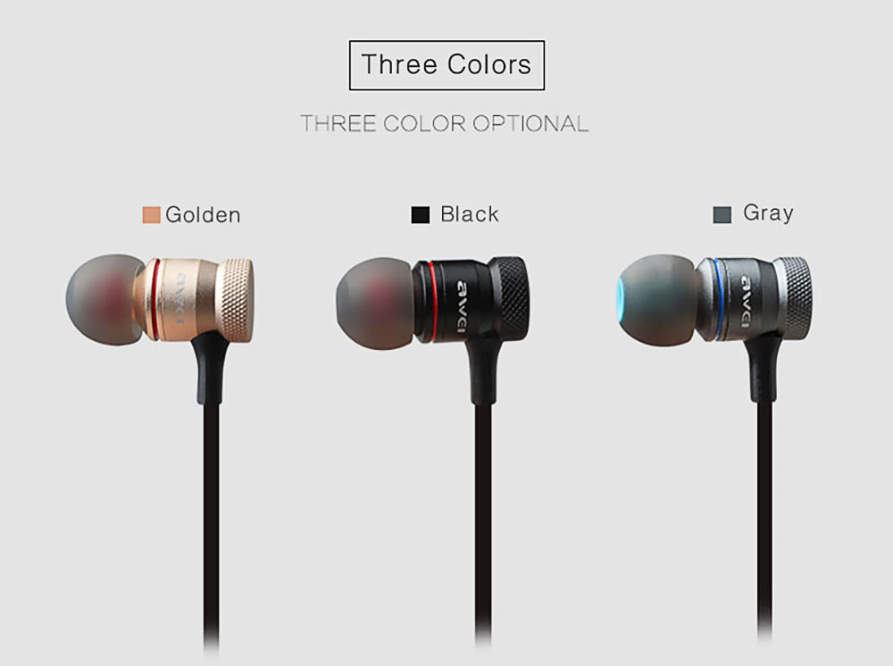AWEI ES - 70TY 3.5MM Plug Stereo Music Earphones Headphones AWEI ES - 70TY 3.5MM Plug Stereo Music Earphones Headphones